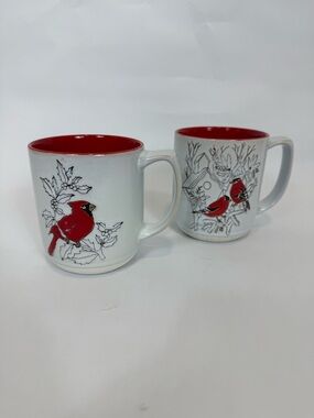 Red Cardinal Snow Coffee Mugs Spectrum Designz 2017 New & Used